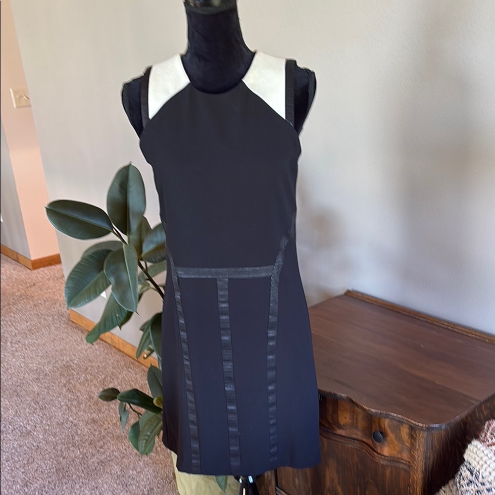 Black Sleeveless Halter Sheath Mini Dress